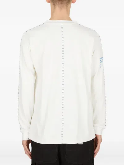 Space Available Graphic-print Long-sleeved T-shirt In White