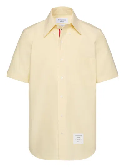 Thom Browne Patch-pocket Short-sleeve Shirt In Yellow