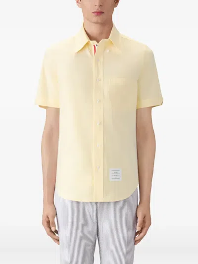 Thom Browne Patch-pocket Short-sleeve Shirt In Yellow