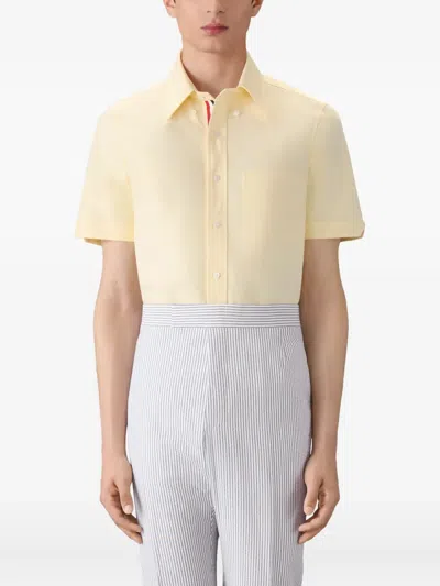 Thom Browne Patch-pocket Short-sleeve Shirt In Yellow