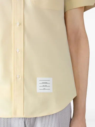 Thom Browne Patch-pocket Short-sleeve Shirt In Yellow