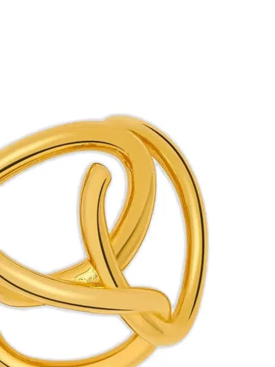 Oscar De La Renta Braided O Earrings In Gold