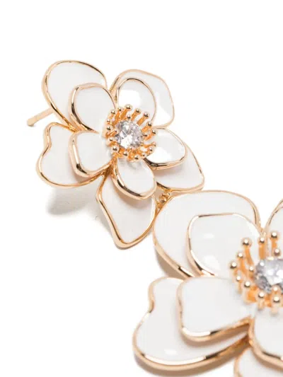 Self-portrait Flower Tiered Earrings In Silver