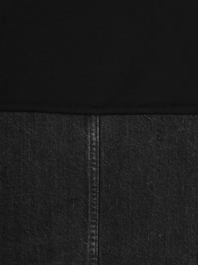 Undercover Denim-panel Cropped Sweatshirt In Animal Print