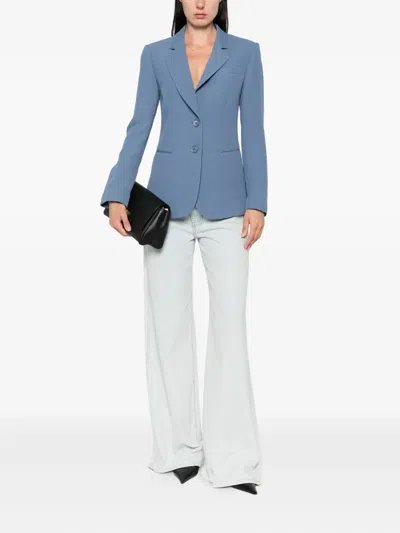Emporio Armani Single-breasted Blazer Jacket In Blue