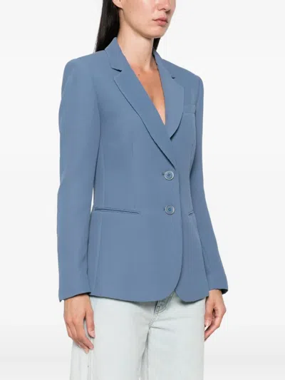 Emporio Armani Single-breasted Blazer Jacket In Blue