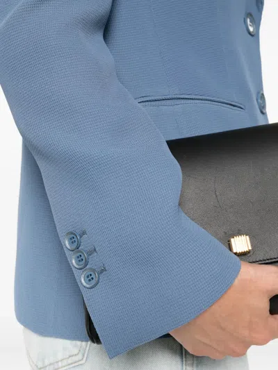 Emporio Armani Single-breasted Blazer Jacket In Blue