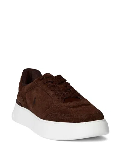 Polo Ralph Lauren Polo Court Sneakers In Brown