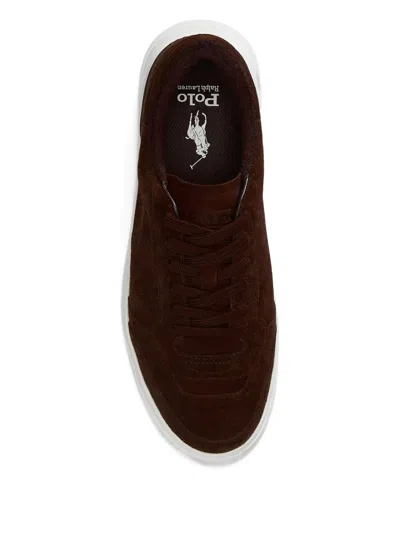 Polo Ralph Lauren Polo Court Sneakers In Brown