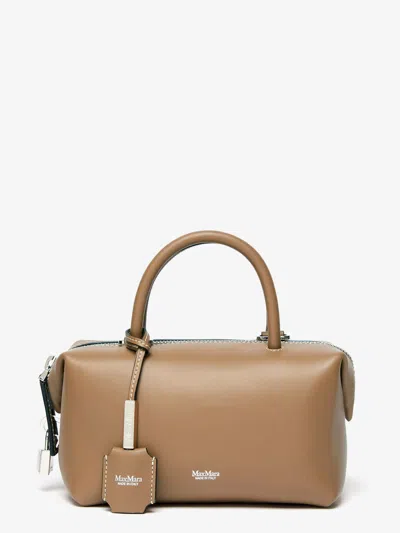 Max Mara Holdalls Small Shiny Leather Satchel Bag