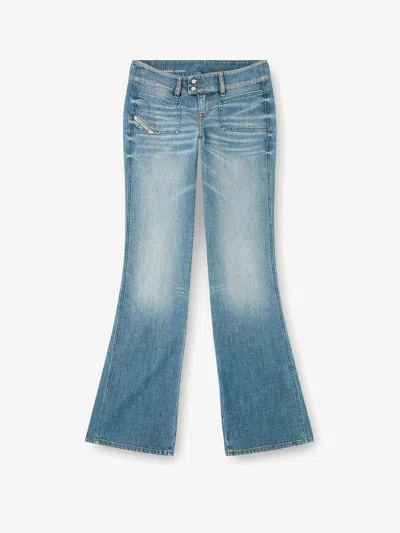 Diesel Whisper Low Waist Slim Leg Flared Jeans In Blue