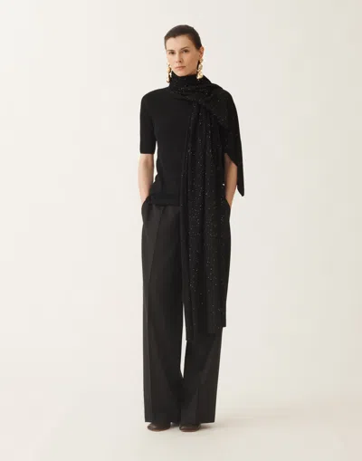 Fabiana Filippi Wool Scarf With Sequins