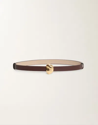Fabiana Filippi Calfskin Belt In Burgundy