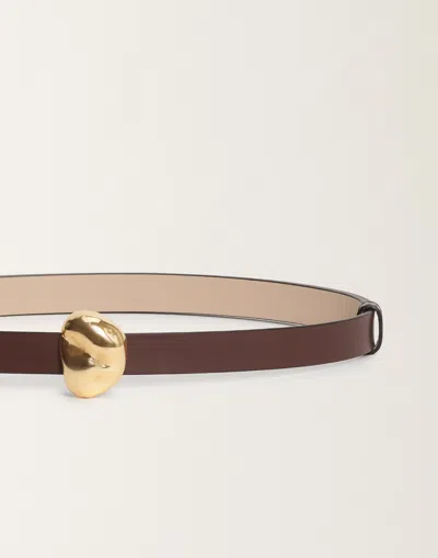 Fabiana Filippi Calfskin Belt In Burgundy