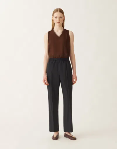 Fabiana Filippi Gubbio Cool Wool Trousers In Black