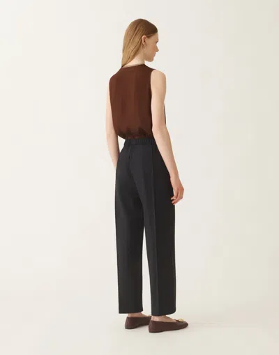 Fabiana Filippi Gubbio Cool Wool Trousers In Black