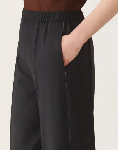 Fabiana Filippi Gubbio Cool Wool Trousers In Black