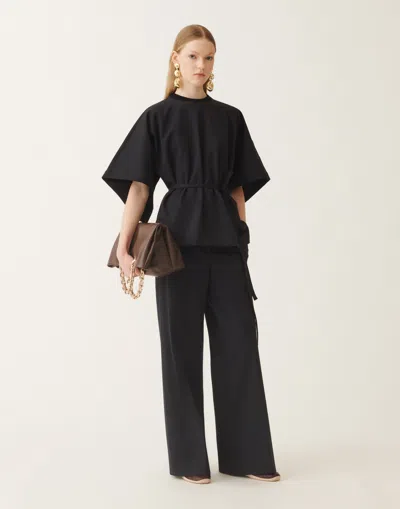 Fabiana Filippi Spoleto Jersey Trousers In Black