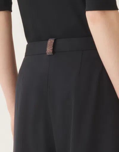 Fabiana Filippi Spoleto Jersey Trousers In Black