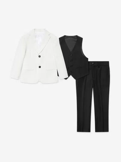 Suitlab Boys Tuxedo 3 Piece Suit Set In Black