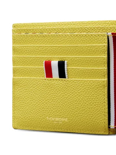 Thom Browne Bi-fold Wallet In Yellow