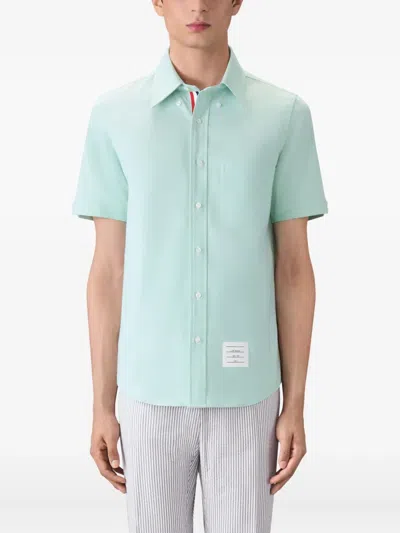Thom Browne Patch-pocket Short-sleeve Shirt In Blue