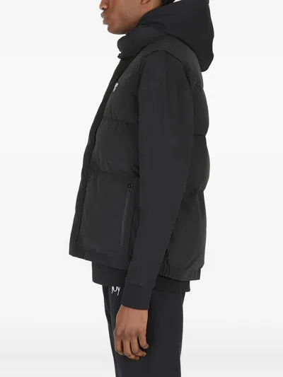 More Joy Hooded Puffer Vest In Black