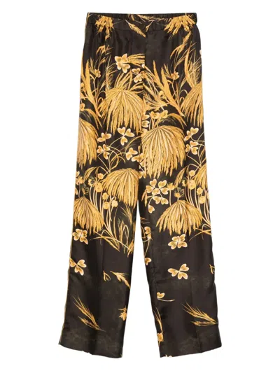 F.r.s For Restless Sleepers For Restless Sleepers Printed Silk Trousers