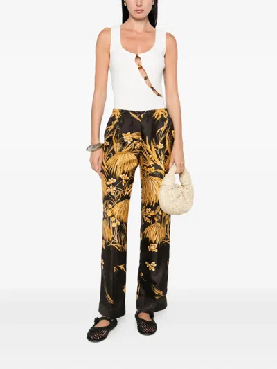 F.r.s For Restless Sleepers For Restless Sleepers Printed Silk Trousers