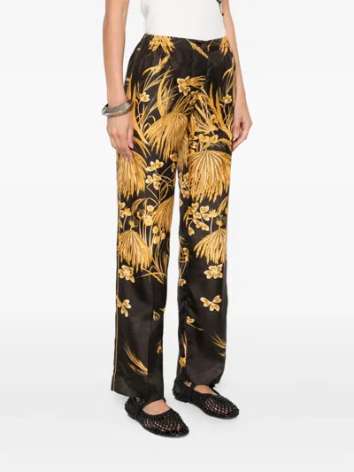 F.r.s For Restless Sleepers For Restless Sleepers Printed Silk Trousers