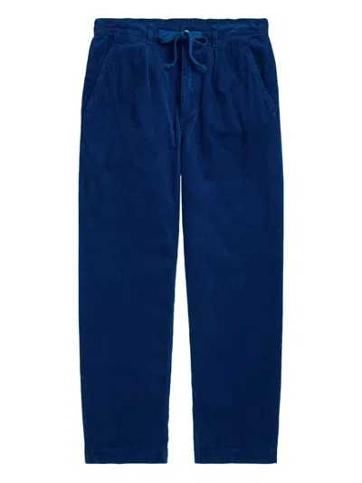 Polo Ralph Lauren Drawstring Corduroy Trousers In Blue