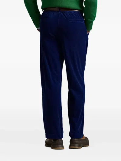 Polo Ralph Lauren Drawstring Corduroy Trousers In Blue