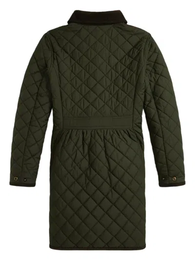 Polo Ralph Lauren Quilted Hooded Coat In Green