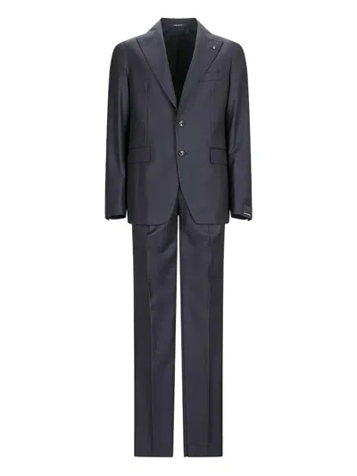 Tagliatore Single-breasted Suit In Blue