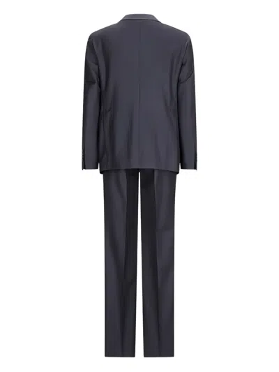 Tagliatore Single-breasted Suit In Blue