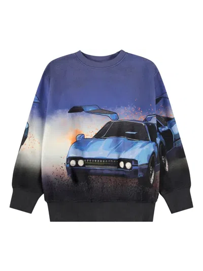 Molo Graphic-print Sweatshirt In Blue
