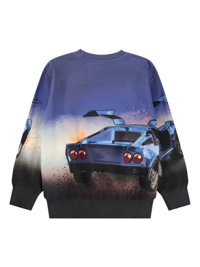 Molo Graphic-print Sweatshirt In Blue