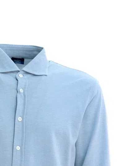 Barba Napoli Long-sleeve Button-down Shirt In Blue