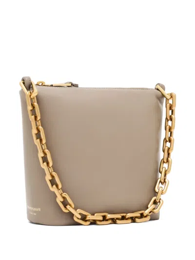 Emporio Armani Small Hobo Leather Shoulder Bag
