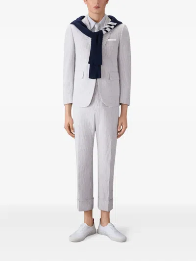 Thom Browne Short-sleeve Pocket Shirt In Gray