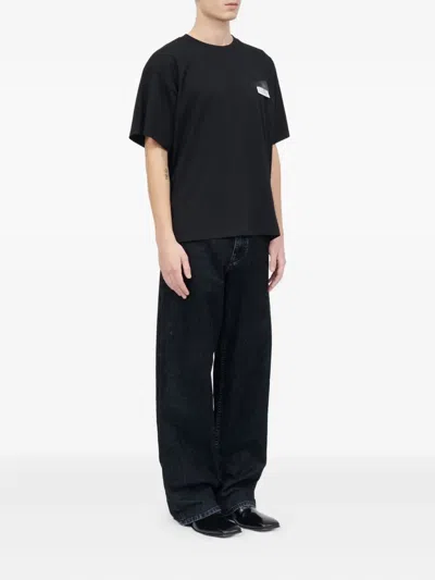 Mm6 Maison Margiela Mm6 By Maison Margiela Oversized T-shirt With Contrasting Pocket Detail In Black
