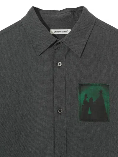 Undercover Patch-detail Button-up Shirt In Gray