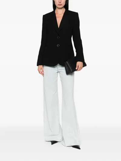 Emporio Armani Single-breasted Blazer Jacket In Black