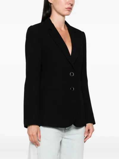 Emporio Armani Single-breasted Blazer Jacket In Black