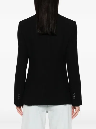 Emporio Armani Single-breasted Blazer Jacket In Black