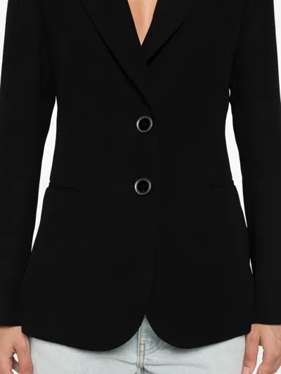 Emporio Armani Single-breasted Blazer Jacket In Black