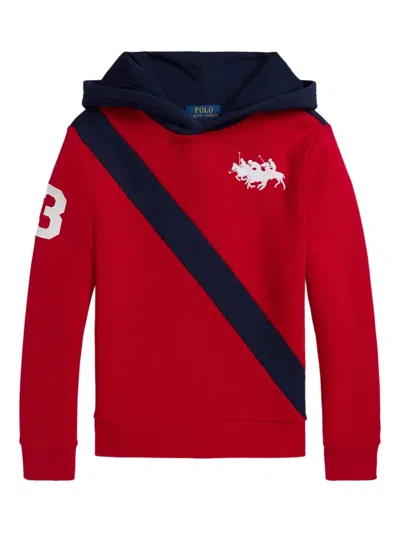 Polo Ralph Lauren Ralph Lauren Triple-pony Fleece Hoodie In Red
