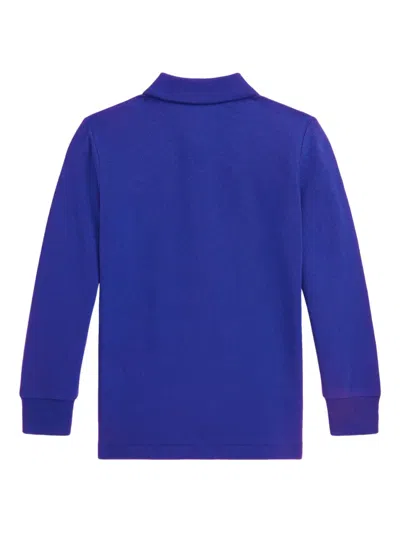 Polo Ralph Lauren Big Boys Cotton Mesh Long Sleeve Polo Shirt In Blue