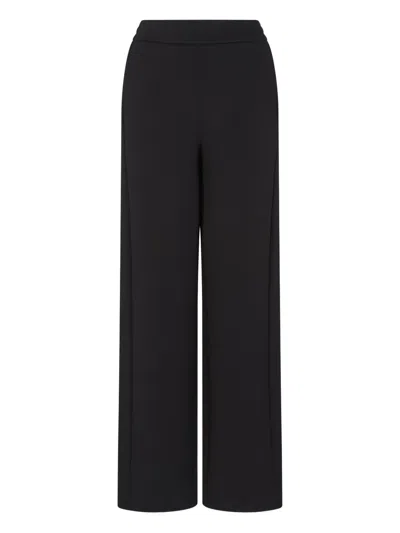 Emporio Armani Asv Double Jersey Trousers With An Elasticated Waist In Black