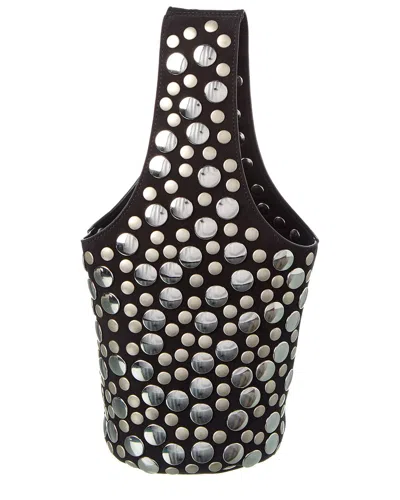 Khaite Livia Small Studded Suede Bucket Bag
